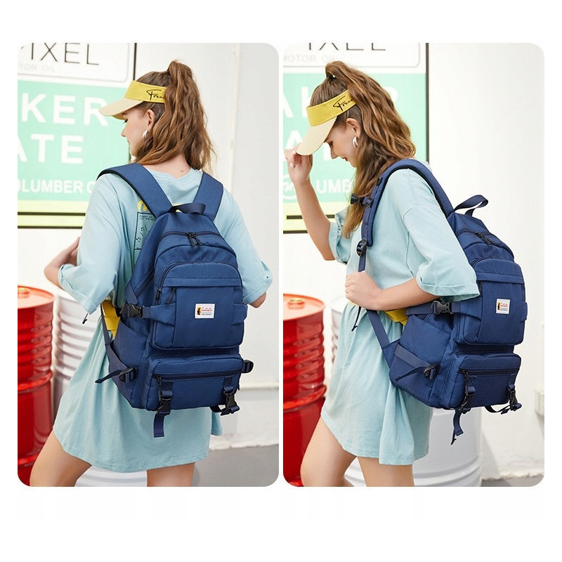 Granatowy Miejski Plecak Szkolny na Laptopa