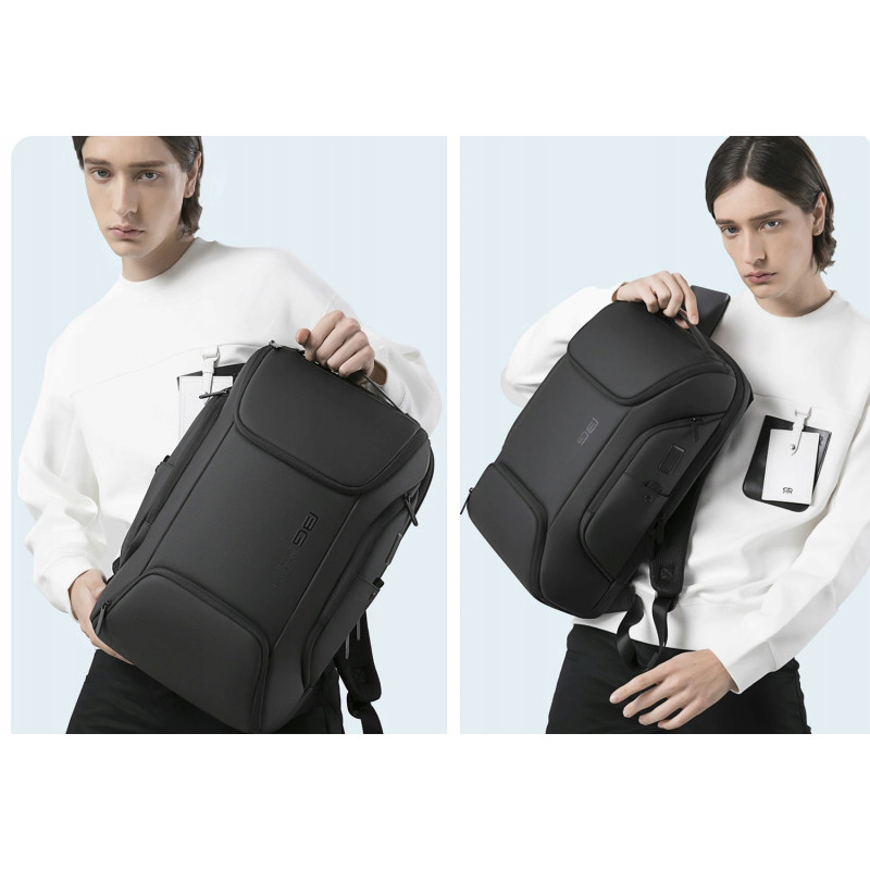 Plecak Na Laptopa 15.6 Cali USB C Wodoodporny Czarny (I185)