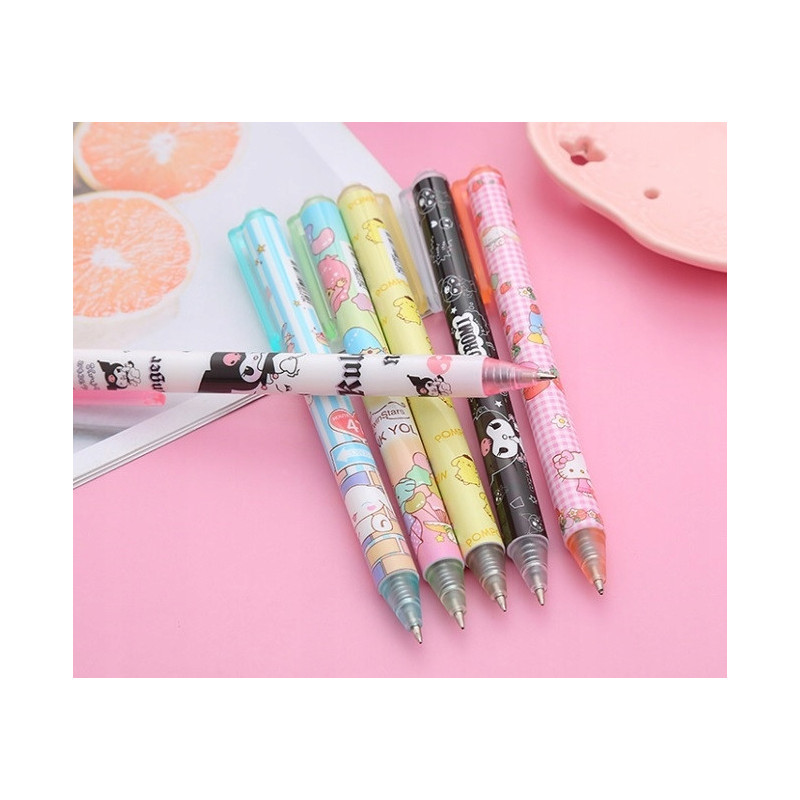 Zestaw długopisów żelowych szkoła 6szt (C035)