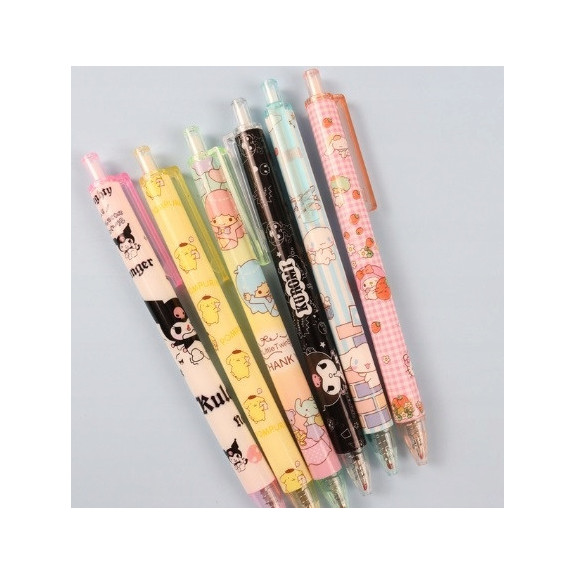 Zestaw długopisów żelowych szkoła 6szt (C035)