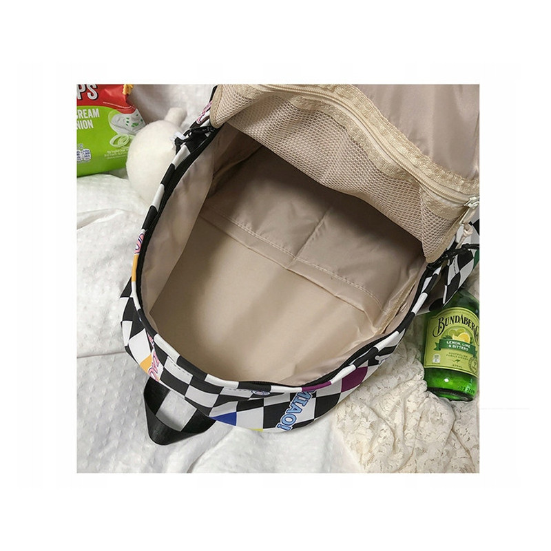 Plecak Szkolny w Kratke z Brelokiem Królika - 🎒Plecakownia.pl