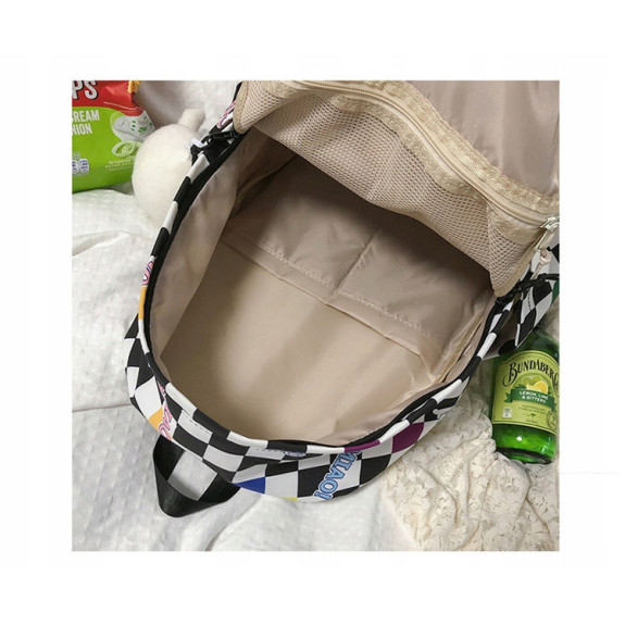 Plecak Szkolny w Kratke z Brelokiem Królika - 🎒Plecakownia.pl