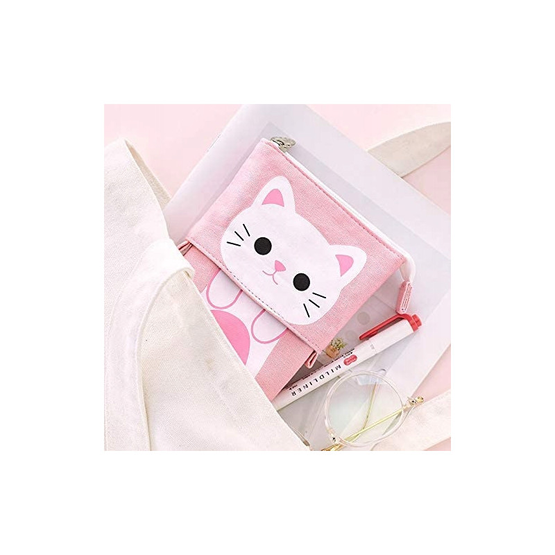 Różowy Piórnik Teleskopowy z Kotkiem