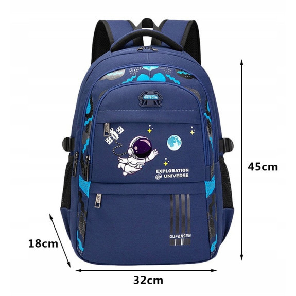 Szkolny Plecak Tornister Kosmos Granatowy