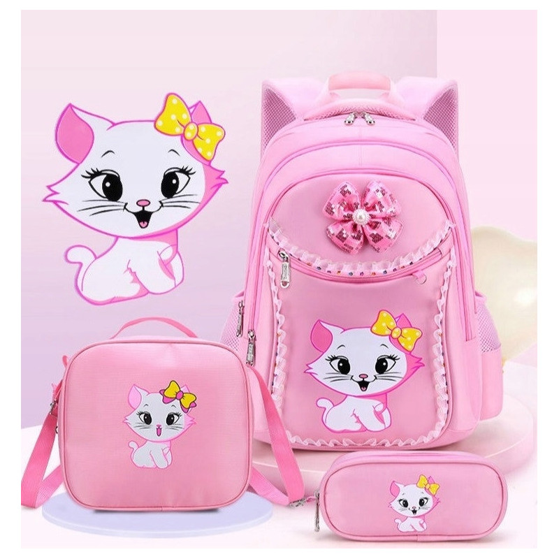 Różowy Plecak Szkolny Zestaw 3w1 - Plecakownia.pl🎒