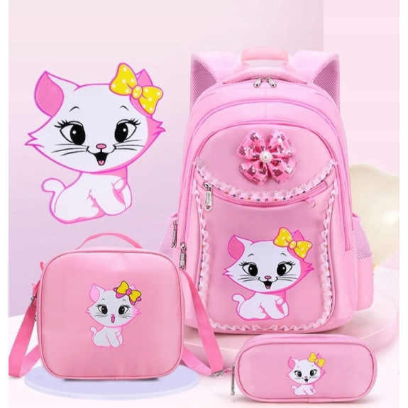 Różowy Plecak Szkolny Zestaw 3w1 - Plecakownia.pl🎒