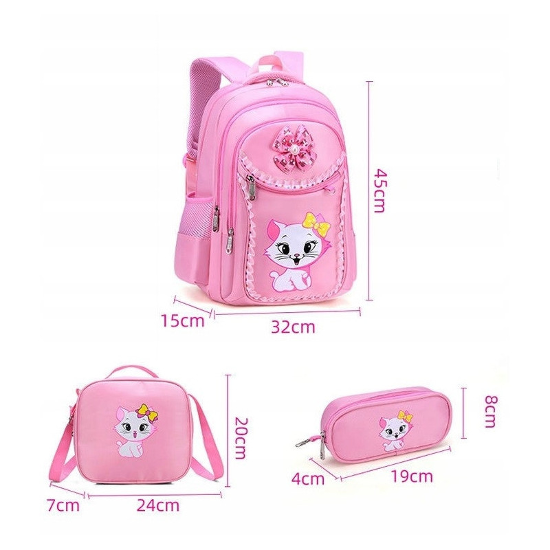 Różowy Plecak Szkolny Zestaw 3w1 - Plecakownia.pl🎒