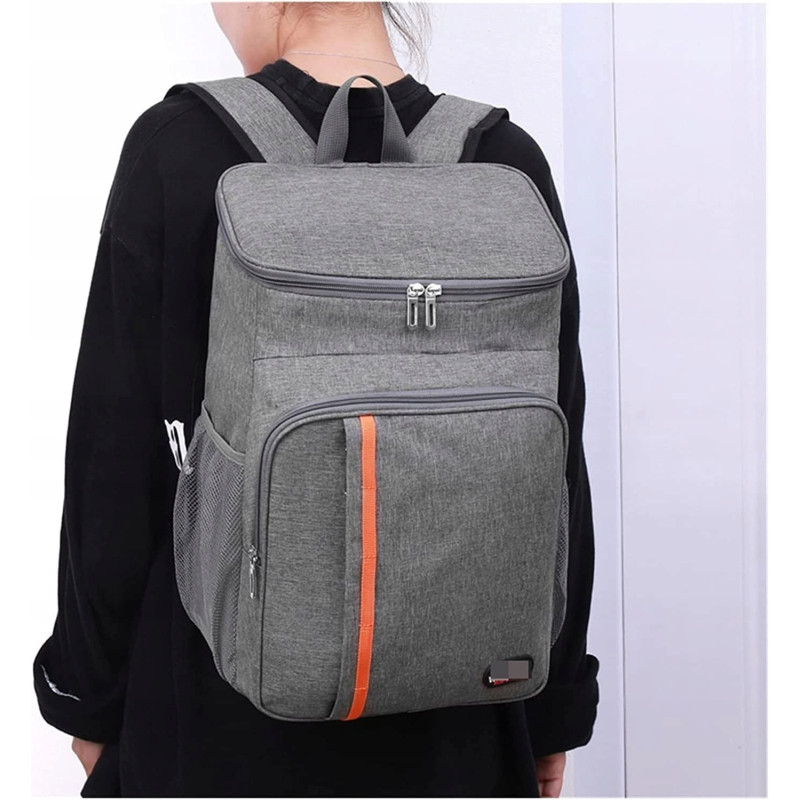 Szary Plecak Termiczny Torba Termoizolacyjna 18L