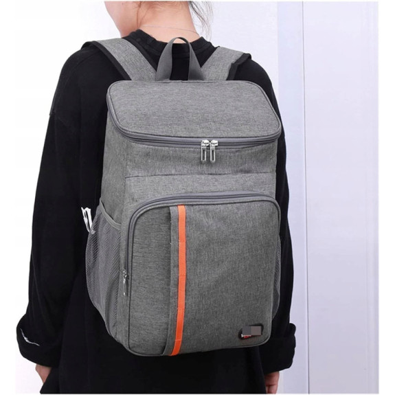 Szary Plecak Termiczny Torba Termoizolacyjna 18L