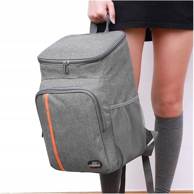 Szary Plecak Termiczny Torba Termoizolacyjna 18L