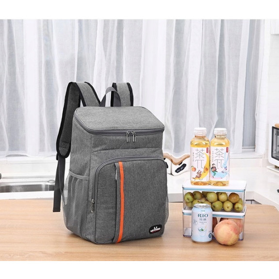 Szary Plecak Termiczny Torba Termoizolacyjna 18L