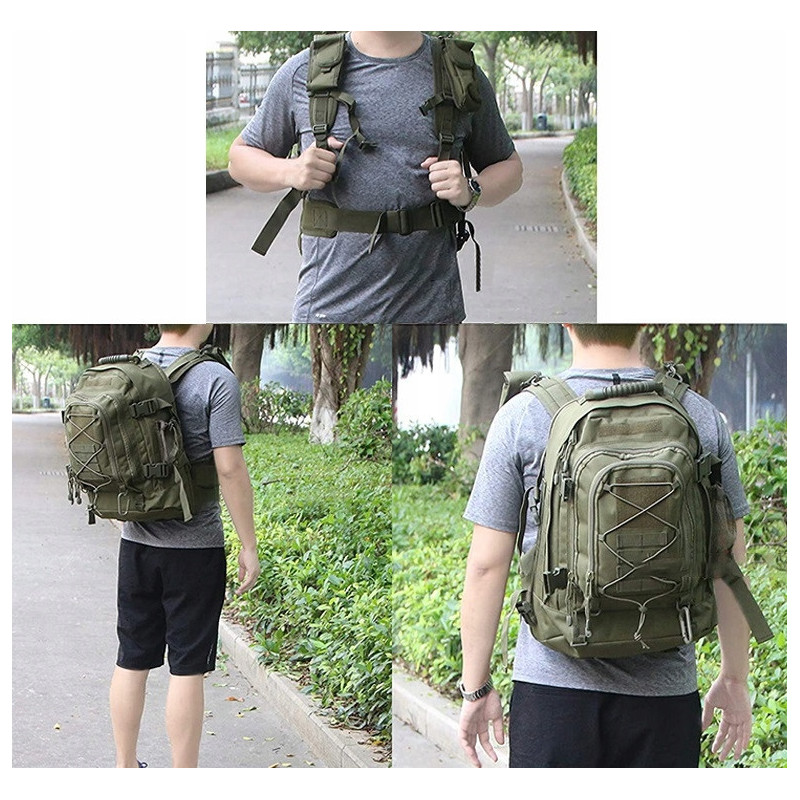 Survivalowy plecak taktyczny 60L Khaki (I309)