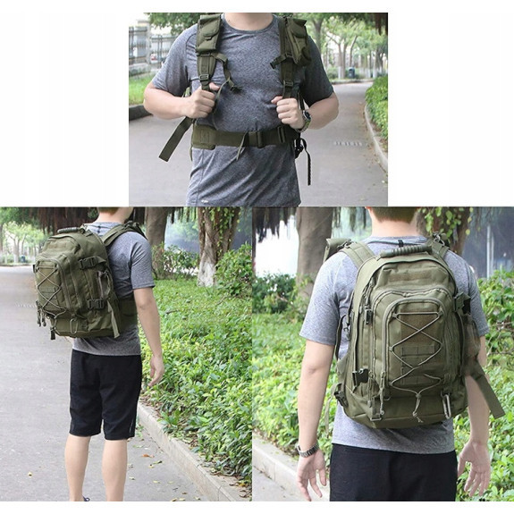 Survivalowy plecak taktyczny 60L Khaki (I309)