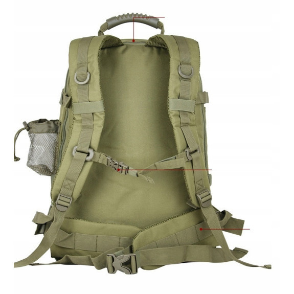 Survivalowy plecak taktyczny 60L Khaki (I309)