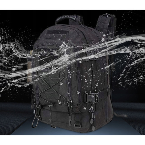 Survivalowy plecak taktyczny 60L Czarny (I309) Survivalowy plecak taktyczny 60L Czarny (I309)