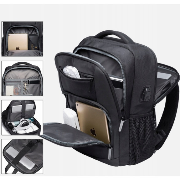 Plecak Miejski na Laptopa 15,6" USB (I307)