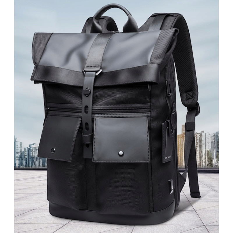 Czarny Plecak na Laptopa 15.6" Vintage (I228)