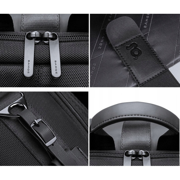 Czarny Plecak na Laptopa 15.6" Vintage (I228)