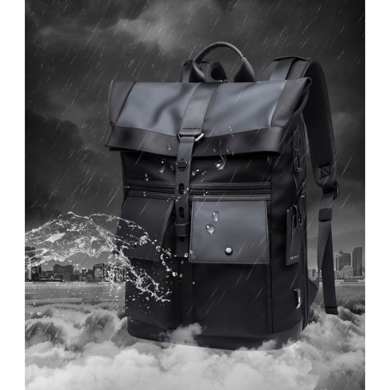 Czarny Plecak na Laptopa 15.6" Vintage (I228)