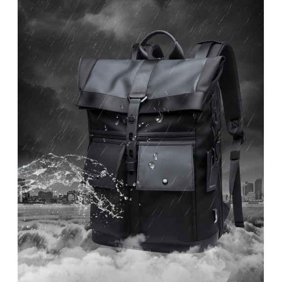 Czarny Plecak na Laptopa 15.6" Vintage (I228)