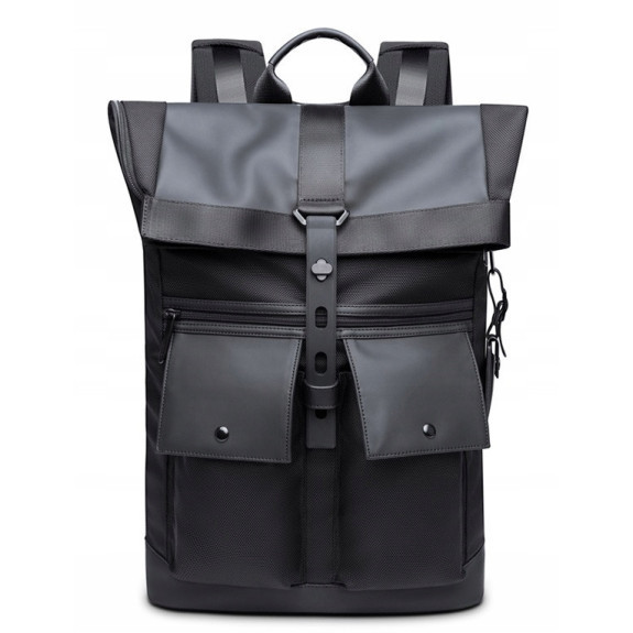 Czarny Plecak na Laptopa 15.6" Vintage (I228)