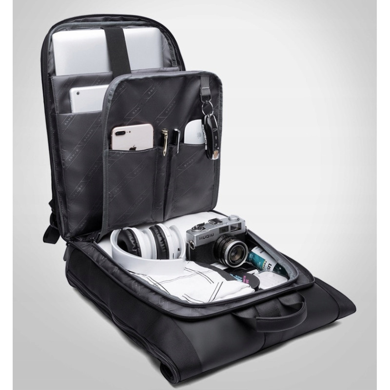 Czarny Plecak na Laptopa 15.6" Vintage (I228)