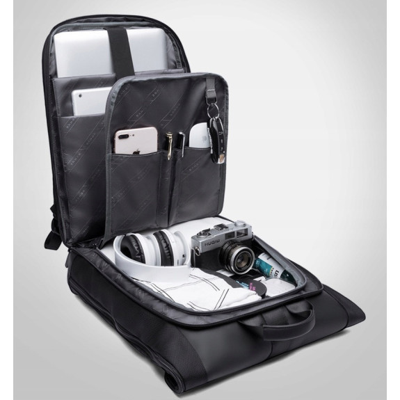 Czarny Plecak na Laptopa 15.6" Vintage (I228)