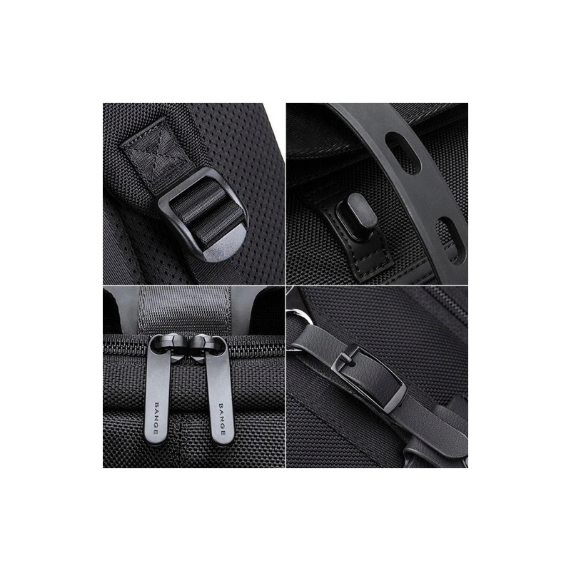 Czarny Plecak na Laptopa 15.6" Vintage (I228)