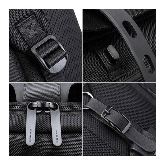 Czarny Plecak na Laptopa 15.6" Vintage (I228)