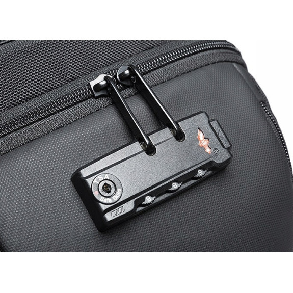 Antykradzieżowa Czarna Torba na Jedno Ramię USB (I229)