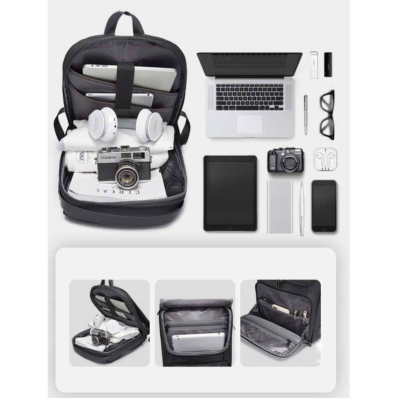 Nowoczesny Plecak na Laptopa 15 cali USB C (I600)