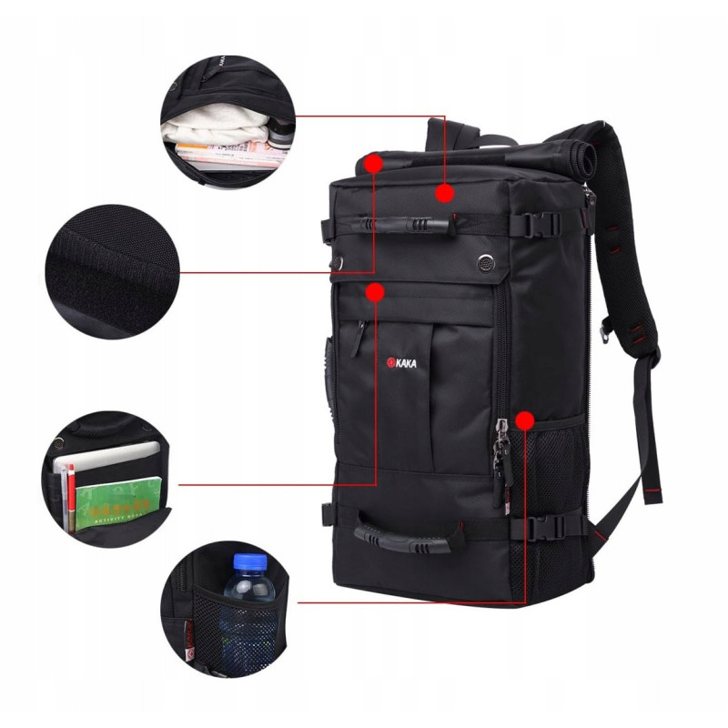 Wodoodporny plecak torba 40L Czarny (I306)