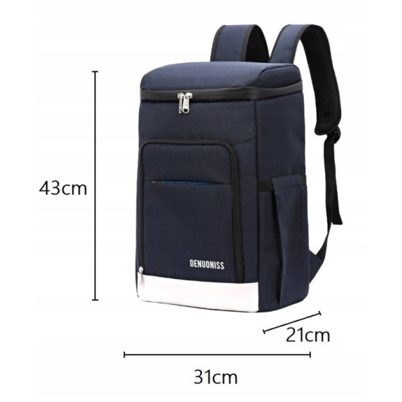 Granatowy Plecak Termiczny Torba 28L