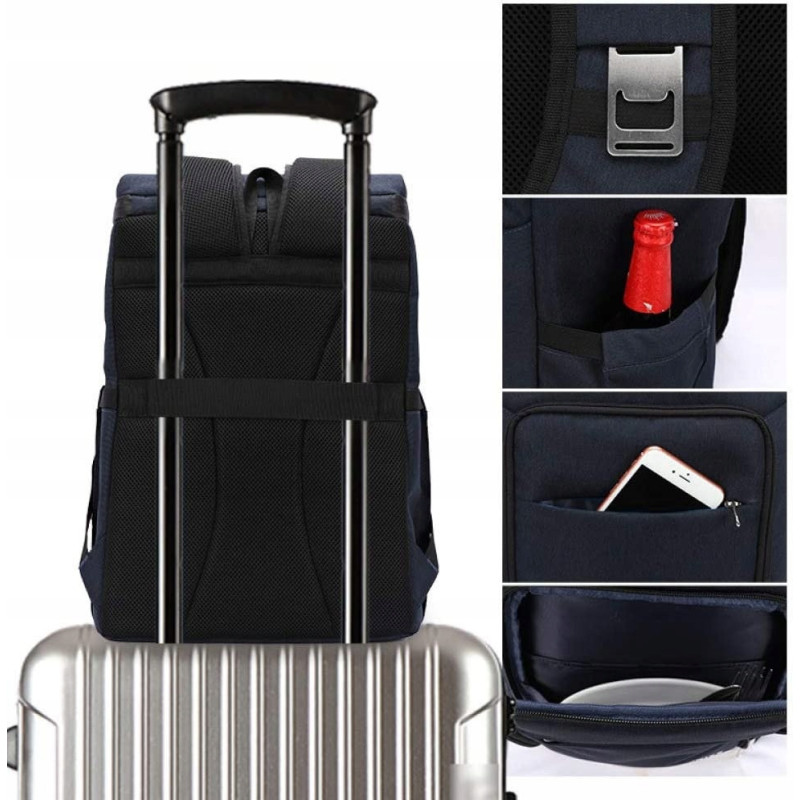 Granatowy Plecak Termiczny Torba 28L