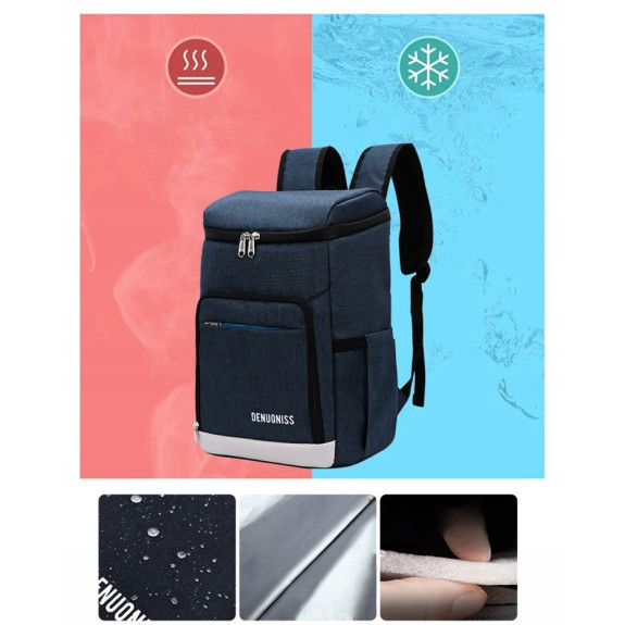 Granatowy Plecak Termiczny Torba 28L