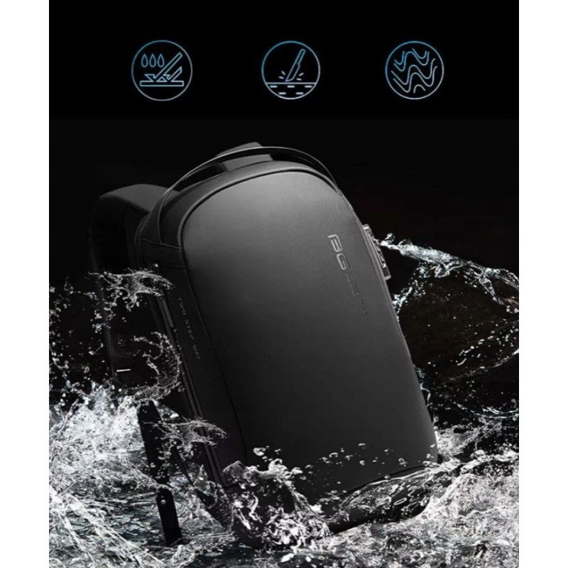 Antykradzieżowy Szary Plecak na Laptop 15.6 Cali USB C (I504)