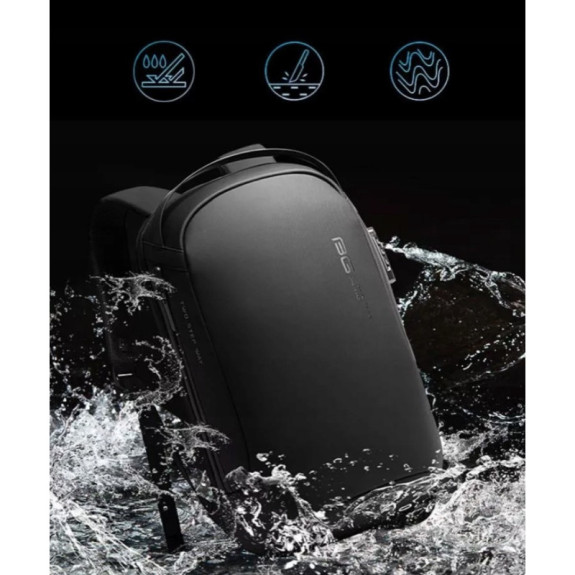 Antykradzieżowy Szary Plecak na Laptop 15.6 Cali USB C (I504)