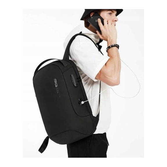 Antykradzieżowy Szary Plecak na Laptop 15.6 Cali USB C (I504)