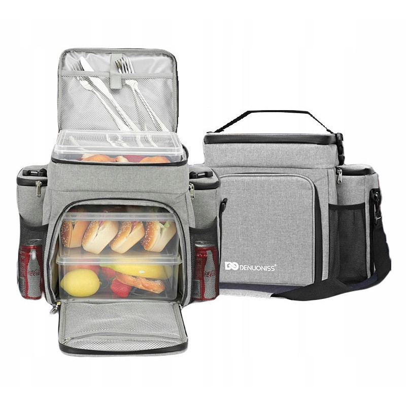 Torba Termiczna Piknikowa 26L Czarna - Elegancja i Świeżość | Termoizolacyjna i Praktyczna