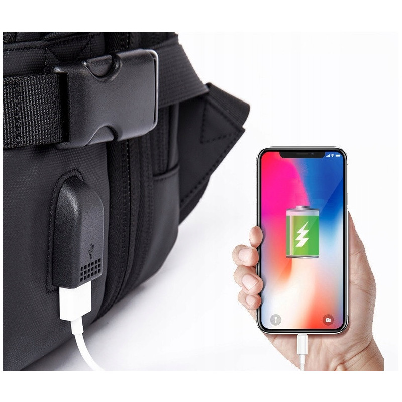 Torba podróżna plecak na laptopa 19 cali usb (i001)