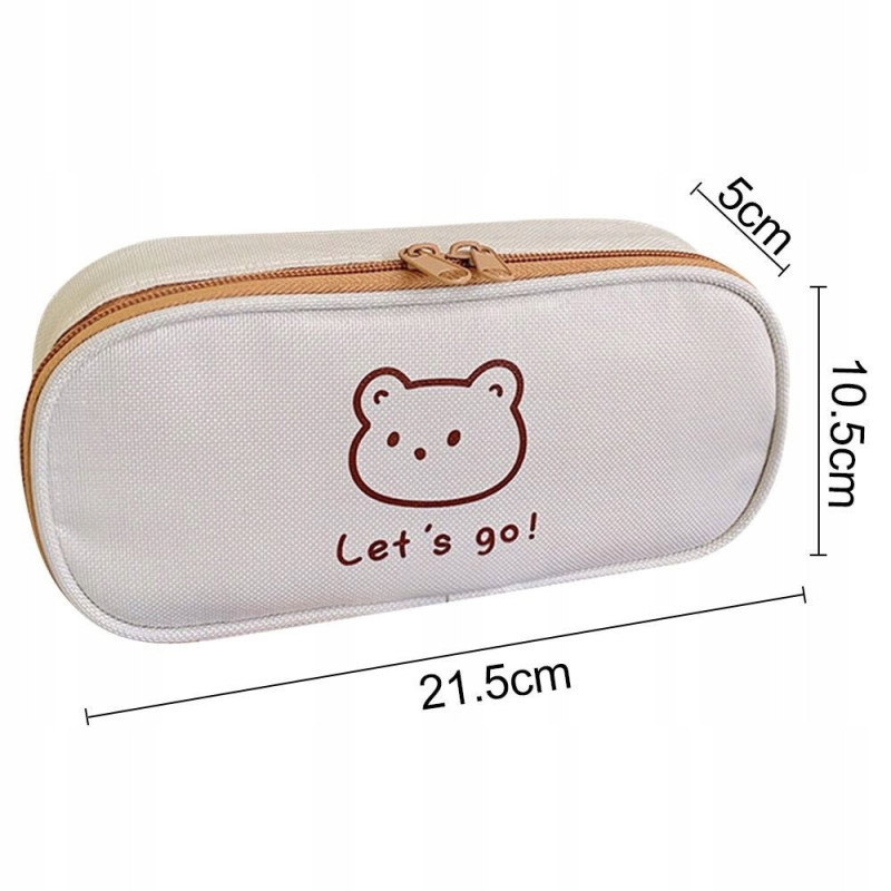 Piórnik Szkolny z Elastyczną Kieszonką z Misiem Model 1