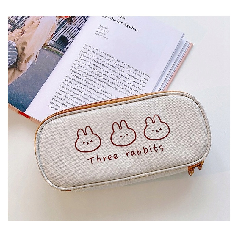 Piórnik Szkolny z Elastyczną Kieszonką z Misiem Model 3