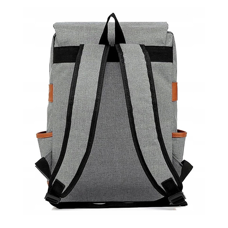 Plecak Miejski z Kieszenią na Laptopa Vintage - Szary