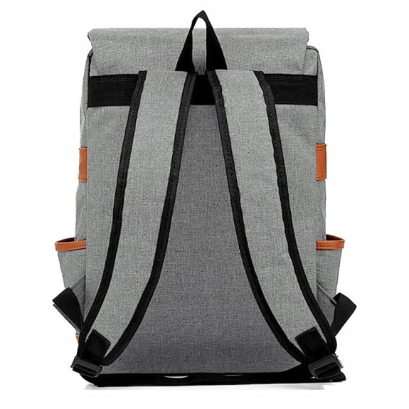 Plecak Miejski z Kieszenią na Laptopa Vintage - Szary