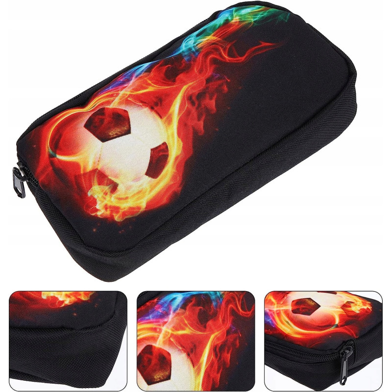 Bardzo Pojemny Chłopięcy Piórnik Szkolny z Piłką