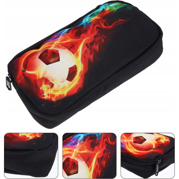 Bardzo Pojemny Chłopięcy Piórnik Szkolny z Piłką