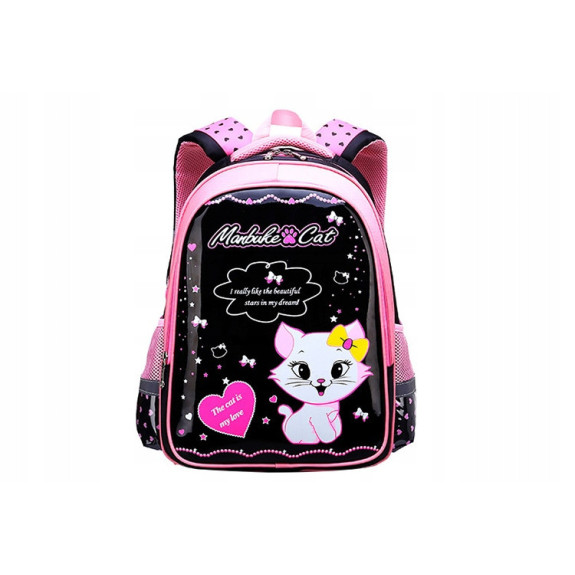 Czarno-Różowy Plecak Szkolny Zestaw 3w1 - Plecakownia.pl🎒