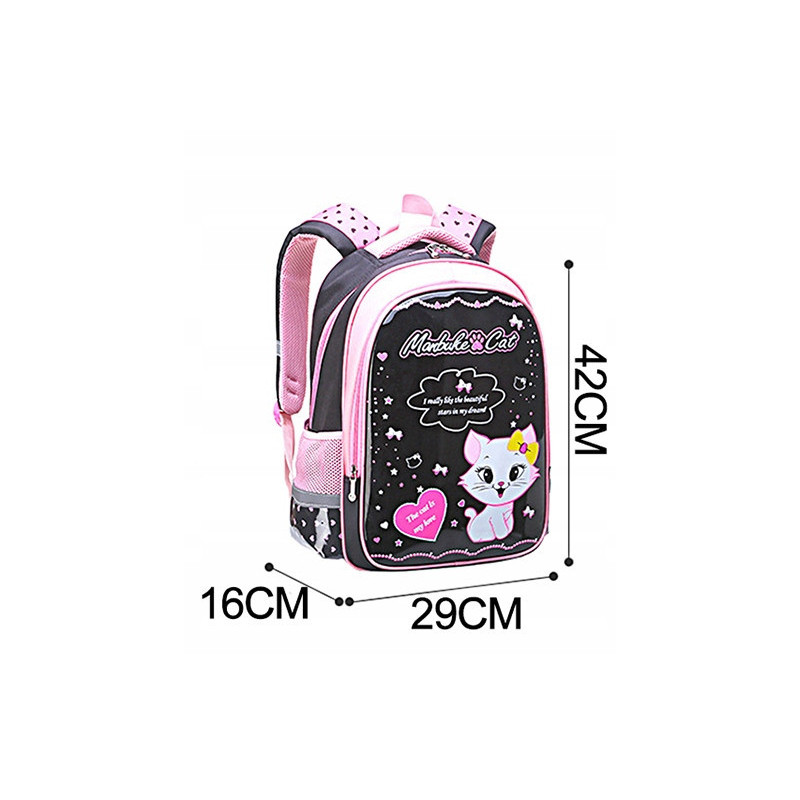 Czarno-Różowy Plecak Szkolny Zestaw 3w1 - Plecakownia.pl🎒