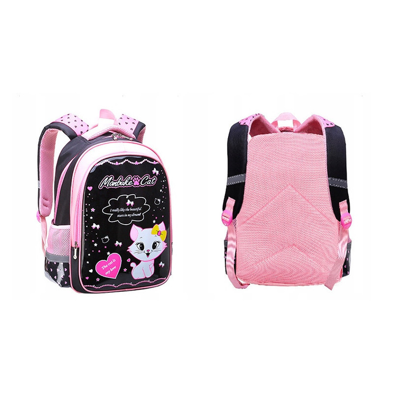 Czarno-Różowy Plecak Szkolny Zestaw 3w1 - Plecakownia.pl🎒