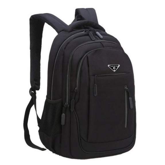 Czarny Miejski Plecak na Laptopa 15.6" USB Jack (I002)